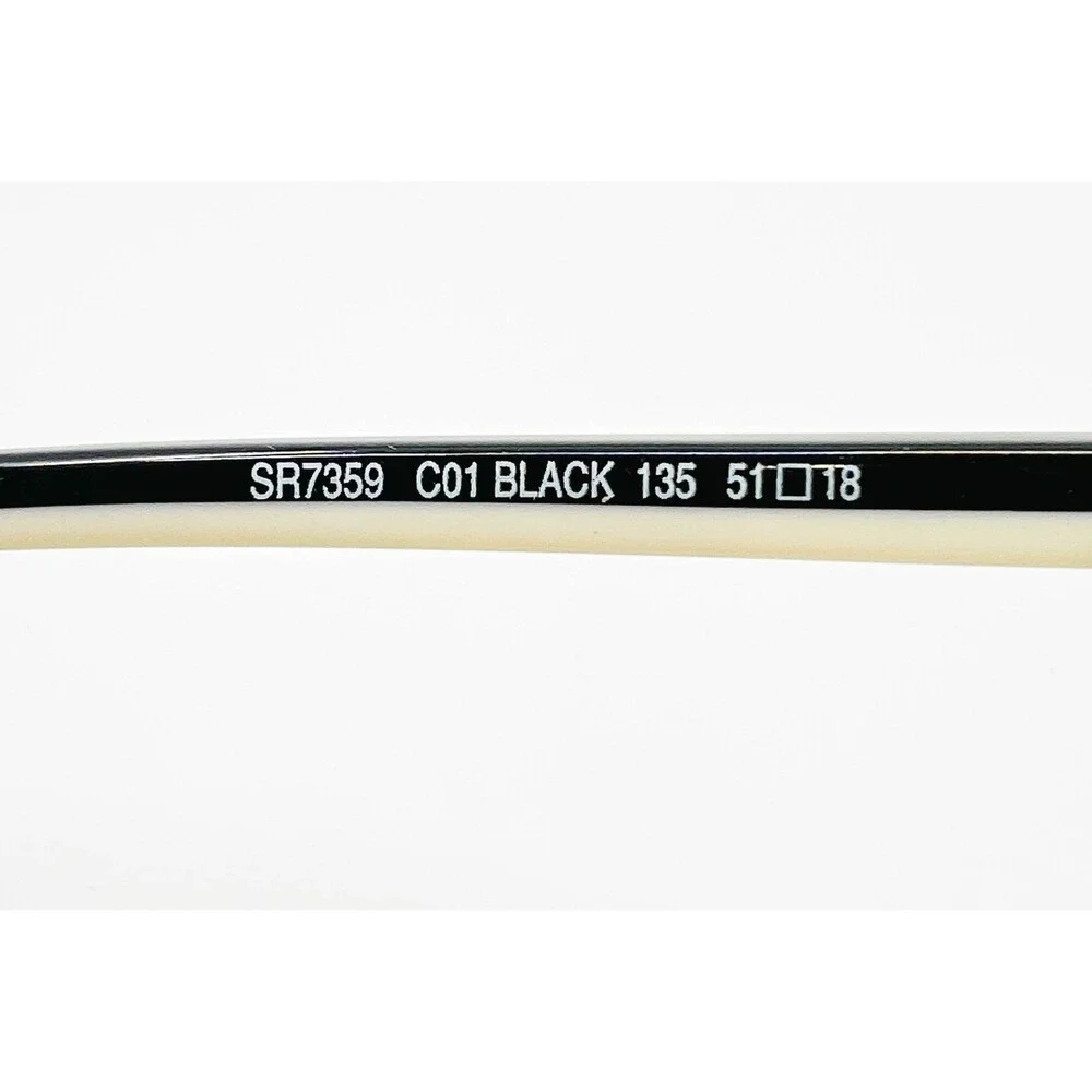 Sonia Rykiel Eyeglasses Womens Black Paris SR7359 C01 Round Frames 51-18-135